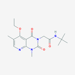 molecular formula C17H24N4O4 B11276242 N-(tert-butyl)-2-(5-ethoxy-1,6-dimethyl-2,4-dioxo-1,2-dihydropyrido[2,3-d]pyrimidin-3(4H)-yl)acetamide 
