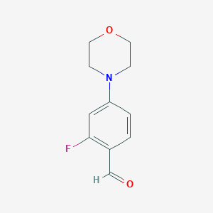 molecular formula C11H12FNO2 B112771 2-Fluoro-4-morpholin-4-ylbenzaldehyde CAS No. 554448-63-4