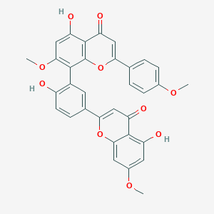 molecular formula C33H24O10 B112779 Heveaflavone 