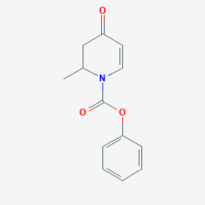 molecular formula C13H13NO3 B011278 Phenyl 2-methyl-4-oxo-2,3-dihydropyridine-1-carboxylate CAS No. 107971-38-0