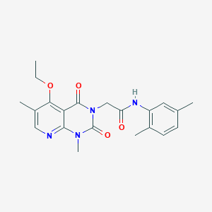 molecular formula C21H24N4O4 B11278414 N-(2,5-dimethylphenyl)-2-(5-ethoxy-1,6-dimethyl-2,4-dioxo-1,2-dihydropyrido[2,3-d]pyrimidin-3(4H)-yl)acetamide 
