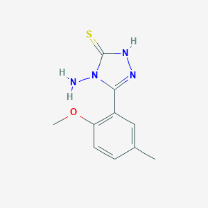 molecular formula C10H12N4OS B112786 4-Amino-5-(2-methoxy-5-methyl-phenyl)-4H-[1,2,4]triazole-3-thiol CAS No. 565178-09-8