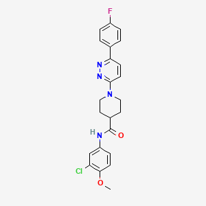 molecular formula C23H22ClFN4O2 B11279589 N-(3-chloro-4-methoxyphenyl)-1-[6-(4-fluorophenyl)pyridazin-3-yl]piperidine-4-carboxamide 