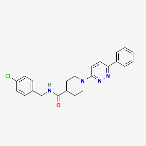 molecular formula C23H23ClN4O B11279733 N-(4-chlorobenzyl)-1-(6-phenylpyridazin-3-yl)piperidine-4-carboxamide 