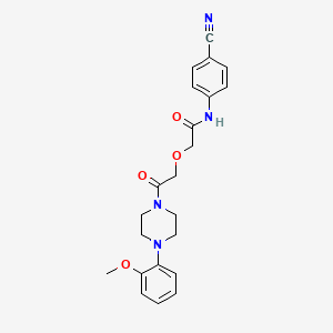 molecular formula C22H24N4O4 B11279914 N-(4-cyanophenyl)-2-{2-[4-(2-methoxyphenyl)piperazin-1-yl]-2-oxoethoxy}acetamide 