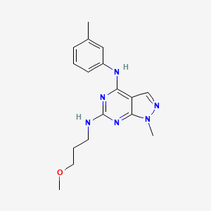 molecular formula C17H22N6O B11280277 N~6~-(3-methoxypropyl)-1-methyl-N~4~-(3-methylphenyl)-1H-pyrazolo[3,4-d]pyrimidine-4,6-diamine 