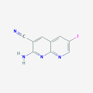 2-Amino-6-iodo-1,8-naphthyridine-3-carbonitrile