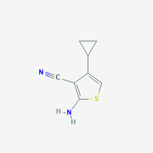 molecular formula C8H8N2S B112804 2-Amino-4-cyclopropylthiophene-3-carbonitrile CAS No. 58124-28-0
