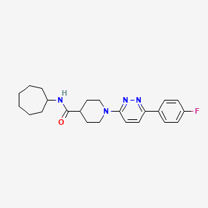 molecular formula C23H29FN4O B11280501 N-cycloheptyl-1-[6-(4-fluorophenyl)pyridazin-3-yl]piperidine-4-carboxamide 