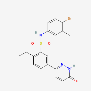 molecular formula C20H20BrN3O3S B11280521 N-(4-bromo-3,5-dimethylphenyl)-2-ethyl-5-(6-oxo-1,6-dihydropyridazin-3-yl)benzenesulfonamide 