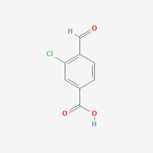 molecular formula C8H5ClO3 B112806 3-Chloro-4-formylbenzoic acid CAS No. 58588-59-3