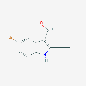 molecular formula C13H14BrNO B112808 5-溴-2-叔丁基-1H-吲哚-3-甲醛 CAS No. 587828-65-7