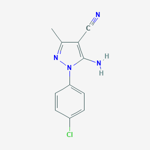 molecular formula C11H9ClN4 B112809 5-氨基-1-(4-氯苯基)-3-甲基-1H-吡唑-4-碳腈 CAS No. 58791-82-5
