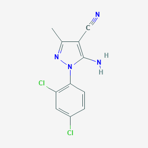 molecular formula C11H8Cl2N4 B112810 5-Amino-1-(2,4-dichlorophenyl)-3-methyl-1H-pyrazole-4-carbonitrile CAS No. 58791-83-6