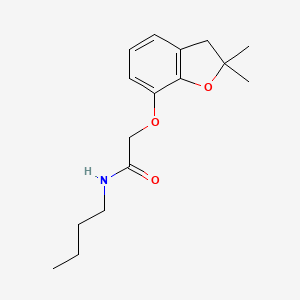 molecular formula C16H23NO3 B11281237 N-butyl-2-((2,2-dimethyl-2,3-dihydrobenzofuran-7-yl)oxy)acetamide 