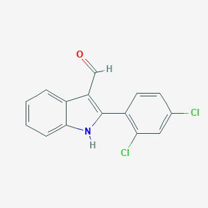 molecular formula C15H9Cl2NO B112813 2-(2,4-二氯苯基)-1H-吲哚-3-甲醛 CAS No. 590390-82-2