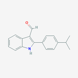 molecular formula C18H17NO B112814 2-(4-Isopropylphenyl)-1H-indole-3-carbaldehyde CAS No. 590390-96-8