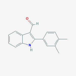 molecular formula C17H15NO B112815 2-(3,4-dimethylphenyl)-1H-indole-3-carbaldehyde CAS No. 590391-01-8