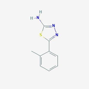 molecular formula C9H9N3S B112822 5-(2-甲基苯基)-1,3,4-噻二唑-2-胺 CAS No. 59565-54-7