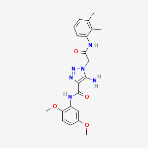 molecular formula C21H24N6O4 B11282327 5-amino-N-(2,5-dimethoxyphenyl)-1-{2-[(2,3-dimethylphenyl)amino]-2-oxoethyl}-1H-1,2,3-triazole-4-carboxamide 