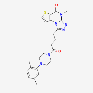 molecular formula C24H28N6O2S B11282349 1-(4-(4-(2,5-Dimethylphenyl)piperazin-1-yl)-4-oxob 
