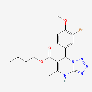 molecular formula C17H20BrN5O3 B11282375 Butyl 7-(3-bromo-4-methoxyphenyl)-5-methyl-4,7-dihydrotetrazolo[1,5-a]pyrimidine-6-carboxylate 