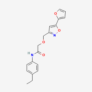 molecular formula C18H18N2O4 B11282905 N-(4-ethylphenyl)-2-{[5-(furan-2-yl)-1,2-oxazol-3-yl]methoxy}acetamide 