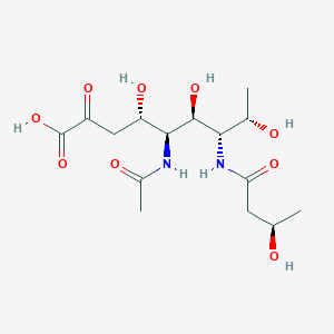 molecular formula C15H26N2O9 B011283 5-Acetamido-3,5,7,9-tetradeoxy-7-(3-hydroxybutyramido)nonulosonic acid CAS No. 100343-04-2