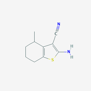 molecular formula C10H12N2S B112833 2-Amino-4-methyl-4,5,6,7-tetrahydro-1-benzothiophene-3-carbonitrile CAS No. 60598-69-8