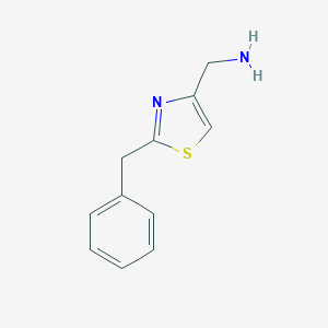 molecular formula C11H12N2S B112835 C-(2-BENZYL-THIAZOL-4-YL)-METHYLAMINE CAS No. 608515-43-1