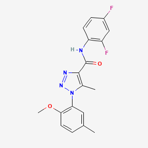 molecular formula C18H16F2N4O2 B11284017 N-(2,4-difluorophenyl)-1-(2-methoxy-5-methylphenyl)-5-methyl-1H-1,2,3-triazole-4-carboxamide 