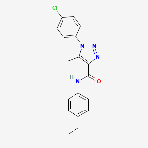 molecular formula C18H17ClN4O B11284375 1-(4-chlorophenyl)-N-(4-ethylphenyl)-5-methyl-1H-1,2,3-triazole-4-carboxamide 