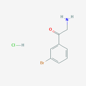 molecular formula C8H9BrClNO B112845 2-Amino-1-(3-bromophenyl)ethanone hydrochloride CAS No. 61858-39-7