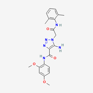 molecular formula C21H24N6O4 B11284844 5-amino-N-(2,4-dimethoxyphenyl)-1-{2-[(2,6-dimethylphenyl)amino]-2-oxoethyl}-1H-1,2,3-triazole-4-carboxamide 