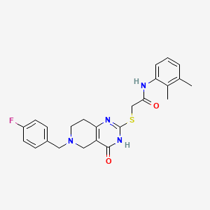 molecular formula C24H25FN4O2S B11284905 N-(2,3-dimethylphenyl)-2-{[6-(4-fluorobenzyl)-4-oxo-3,4,5,6,7,8-hexahydropyrido[4,3-d]pyrimidin-2-yl]sulfanyl}acetamide 
