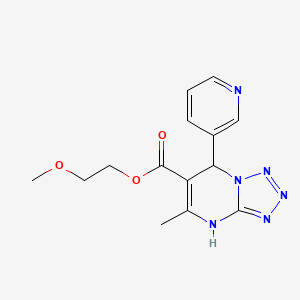 molecular formula C14H16N6O3 B11286121 2-Methoxyethyl 5-methyl-7-(pyridin-3-yl)-4,7-dihydrotetrazolo[1,5-a]pyrimidine-6-carboxylate 