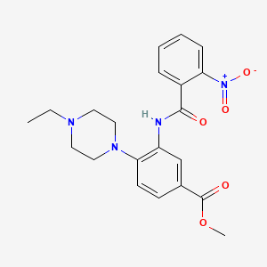 molecular formula C21H24N4O5 B11287664 Methyl 4-(4-ethylpiperazin-1-yl)-3-[(2-nitrobenzoyl)amino]benzoate 