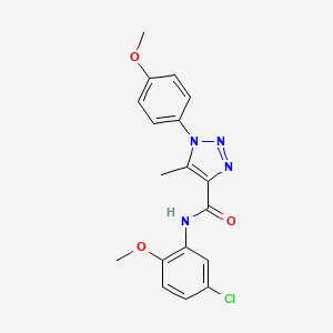 molecular formula C18H17ClN4O3 B11287795 N-(5-chloro-2-methoxyphenyl)-1-(4-methoxyphenyl)-5-methyl-1H-1,2,3-triazole-4-carboxamide 