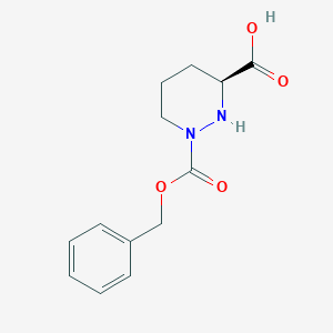 molecular formula C13H16N2O4 B112881 (S)-1-(Benzyloxycarbonyl)hexahydropyridazine-3-carboxylic acid CAS No. 65632-62-4