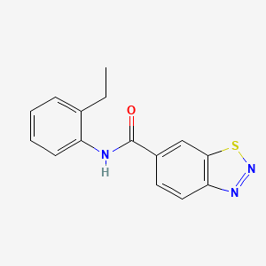 molecular formula C15H13N3OS B11288980 N-(2-ethylphenyl)-1,2,3-benzothiadiazole-6-carboxamide 