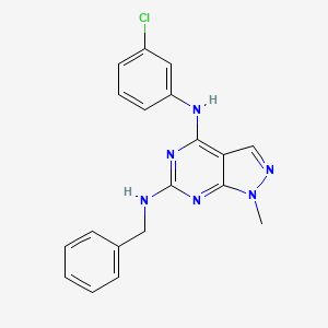 molecular formula C19H17ClN6 B11289082 N~6~-benzyl-N~4~-(3-chlorophenyl)-1-methyl-1H-pyrazolo[3,4-d]pyrimidine-4,6-diamine 
