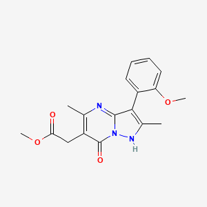 molecular formula C18H19N3O4 B11289304 Methyl [3-(2-methoxyphenyl)-2,5-dimethyl-7-oxo-4,7-dihydropyrazolo[1,5-a]pyrimidin-6-yl]acetate 