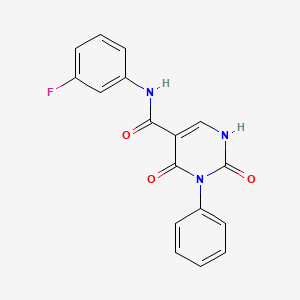 molecular formula C17H12FN3O3 B11289581 N-(3-fluorophenyl)-2,4-dioxo-3-phenyl-1,2,3,4-tetrahydropyrimidine-5-carboxamide 