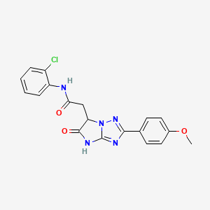molecular formula C19H16ClN5O3 B11289583 N-(2-chlorophenyl)-2-[2-(4-methoxyphenyl)-5-oxo-5,6-dihydro-4H-imidazo[1,2-b][1,2,4]triazol-6-yl]acetamide 