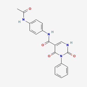 molecular formula C19H16N4O4 B11289611 N-(4-acetamidophenyl)-2,4-dioxo-3-phenyl-1,2,3,4-tetrahydropyrimidine-5-carboxamide 