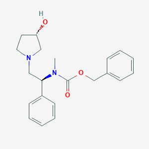 molecular formula C21H26N2O3 B112897 (2's,3s)-[2-(3-Hydroxypyrrolidin-1-yl)-1-phenylethyl]methylcarbamic acid benzyl ester CAS No. 672310-23-5