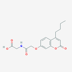 molecular formula C17H19NO6 B11289778 N-{[(4-butyl-2-oxo-2H-chromen-7-yl)oxy]acetyl}glycine 