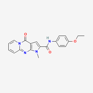 molecular formula C20H18N4O3 B11289830 N-(4-ethoxyphenyl)-1-methyl-4-oxo-1,4-dihydropyrido[1,2-a]pyrrolo[2,3-d]pyrimidine-2-carboxamide 