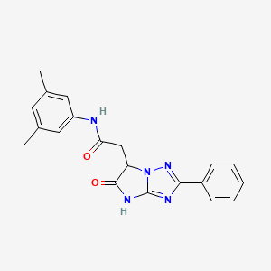 molecular formula C20H19N5O2 B11290128 N-(3,5-dimethylphenyl)-2-(5-oxo-2-phenyl-5,6-dihydro-4H-imidazo[1,2-b][1,2,4]triazol-6-yl)acetamide 