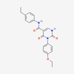 molecular formula C21H21N3O4 B11290240 3-(4-ethoxyphenyl)-N-(4-ethylphenyl)-2,4-dioxo-1,2,3,4-tetrahydropyrimidine-5-carboxamide 